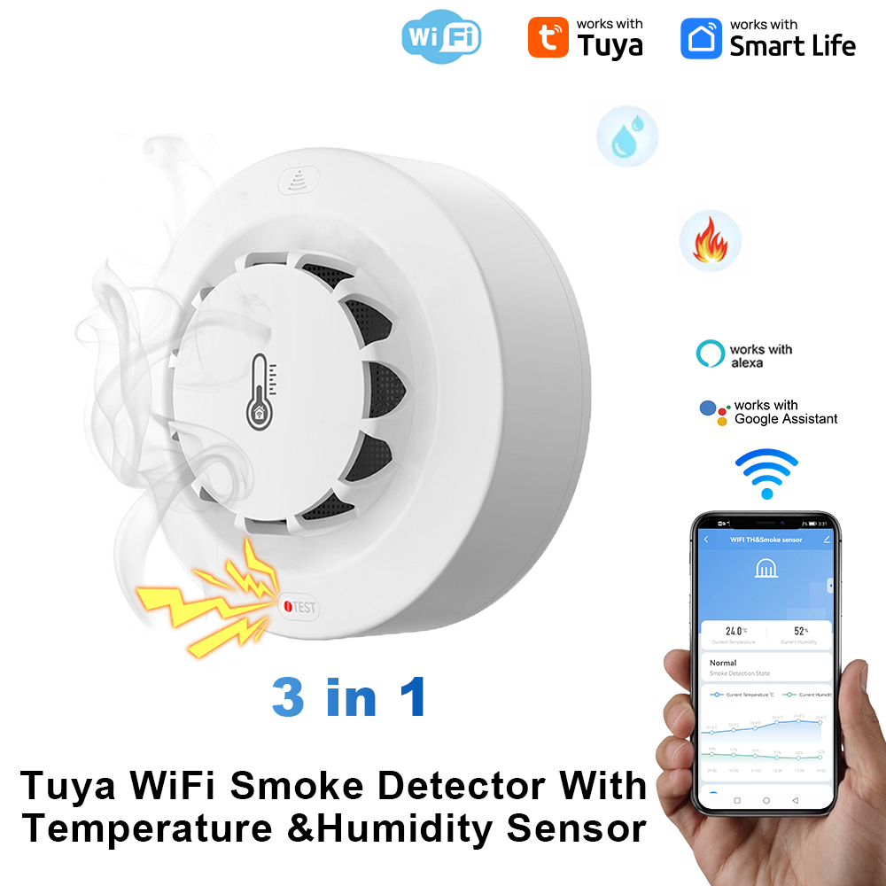 Tuya Wifi BT Rookmelder met tw - Smoke Detector Interconnected recensie en prijs