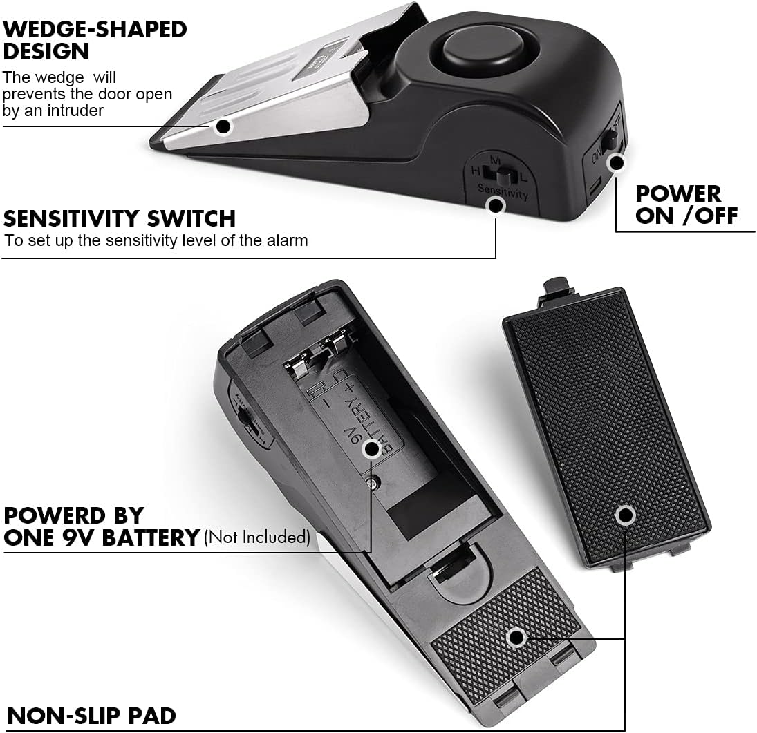 1/2 Stuks Draagbare Reizen 120 - Door Stop Alarm recensie en prijs